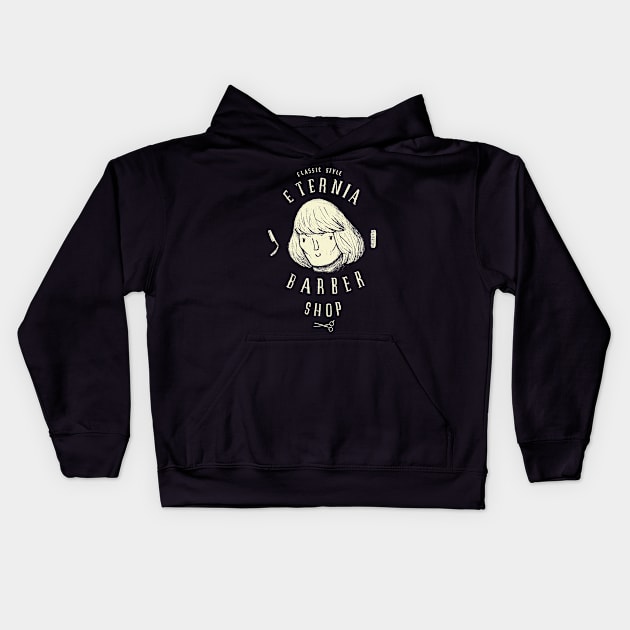 eternia barber shop Kids Hoodie by Louisros